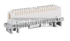 Плинт размыкаемый ITK 10 пар аналог Krone маркировка 1-0 крепление на раму/штангу серый