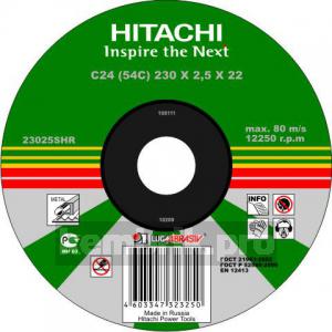 Круг отрезной Hitachi А24 180 Х 1,6  Х 22 по металлу 25шт